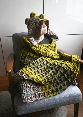 Dinosaur Blanket Crochet Pattern by Luz Patterns