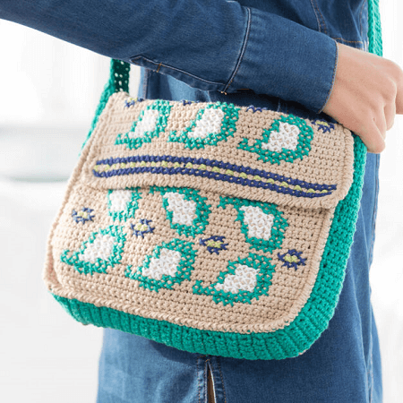 Embellished Paisley Purse Crochet Pattern by Red Heart