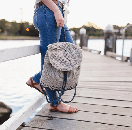 Florence Backpack Crochet Pattern by Hopeful Honey Designs