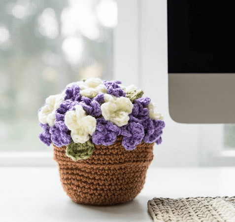 Crochet Flower Pot Amigurumi Pattern by Sewrella
