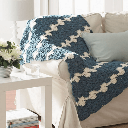 Gentle Waves Lap Blanket Crochet Pattern by Yarnspirations