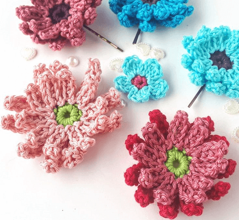Gerbera Crochet Flowers Pattern by Annie Design Crochet