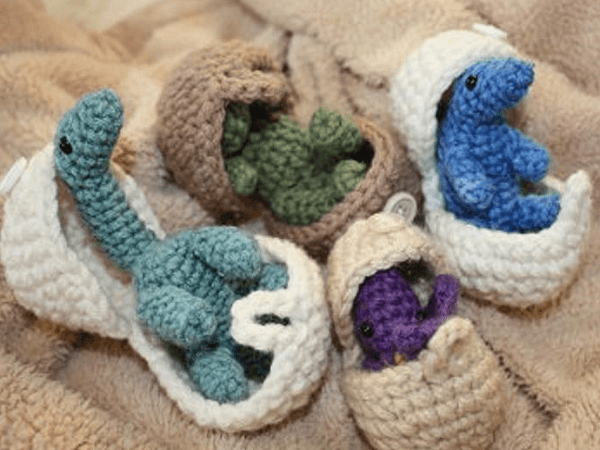 Hatching Dinosaur Eggs Crochet Pattern by Crocheting In Canada