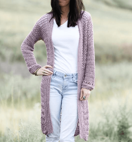 Longline Cardigan Crochet Pattern by Mama In A Stitch