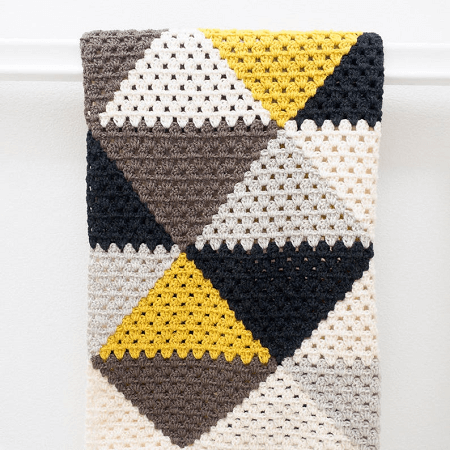Love Triangles Lap Blanket Crochet Pattern by 1 Dog Woof