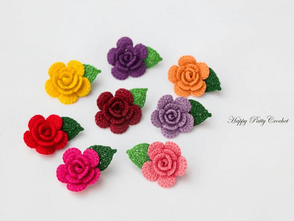 Crochet Small Flower Pattern by Happy Patty Crochet