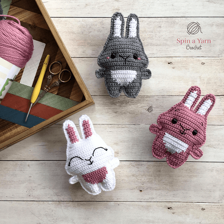 Pocket Bunny Free Crochet Pattern by Spin A Yarn Crochet