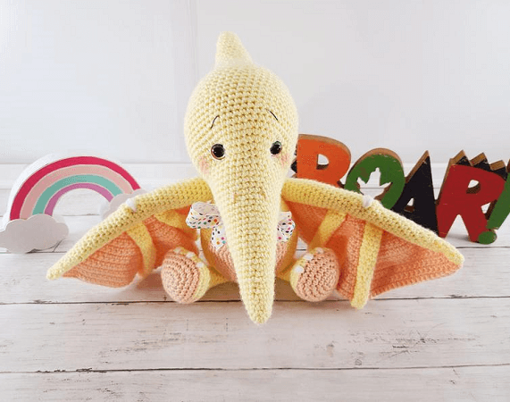 Pterodactyl Dinosaur Amigurumi Pattern by Sweet Oddity Art