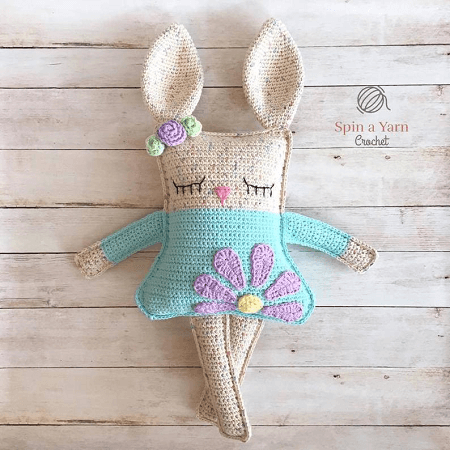 Ragdoll Spring Bunny Crochet Pattern by Spin A Yarn Studio