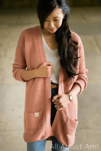 Rosewood Crochet Cardigan Pattern by All About Ami