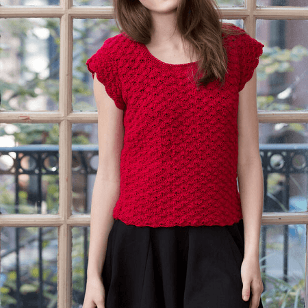 Shell Stitch Top Crochet Pattern by Red Heart