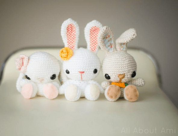 Spring Bunnies Crochet Pattern by All About Ami