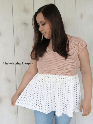 Talulah Top Crochet Pattern by Maria's Blue Crayon