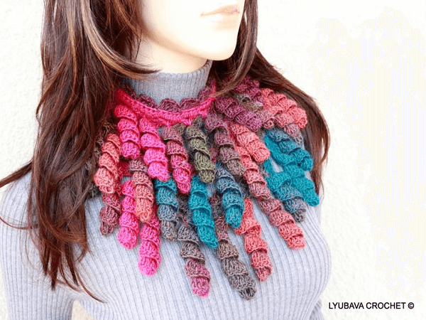 Unique Crochet Scarf Pattern by Lyubava Crochet