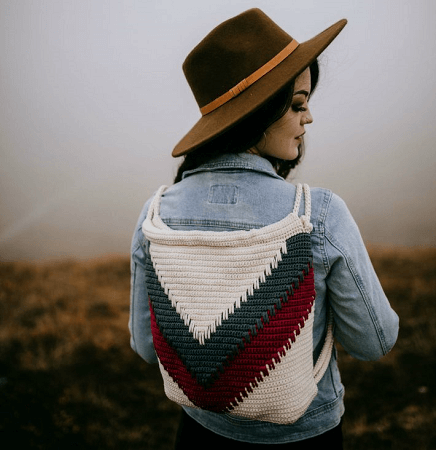 Wanderlust Chevron Backpack Free Crochet Pattern by A Crocheted Simplicity