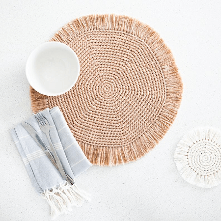 Boho Crochet Placemats Round Pattern by For The Frills