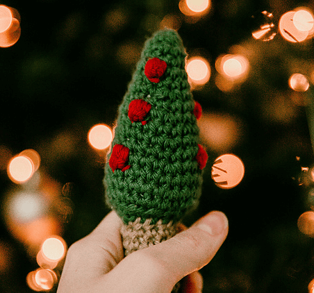 Christmas Tree Baby Rattle Crochet Pattern by Lisa Ferrel