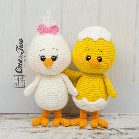 Crochet Chicken Amigurumi Pattern by One And Two Company
