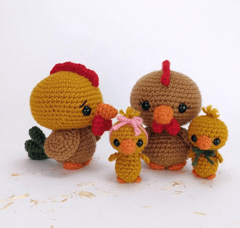 Crochet Chicken Family Pattern by Theresa's Crochet Shop