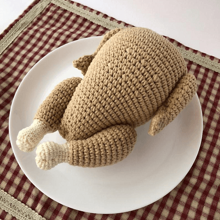 Crochet Chicken Play Food Pattern by Mary Brown Craft