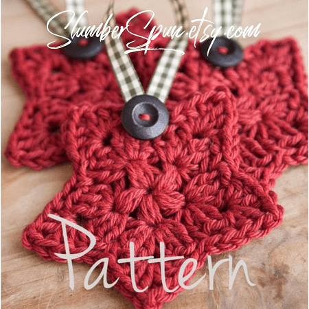 Crochet Christmas Star Pattern by Slumber Spun