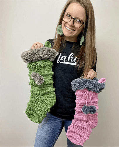 Crochet Christmas Stocking Pattern by A Crafty Concept
