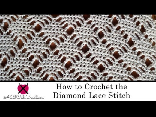 crochet diamond lace stitch tutorial