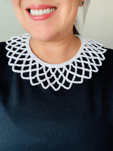 Crochet Dissent Collar Necklace Pattern by Tobey Time Crochet