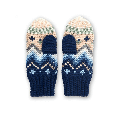 Crochet Fair Isle Mittens Pattern by Yarnspirations