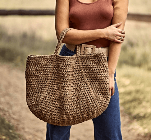 Crochet Oversized Tote Bag Pattern by Two Of Wands Shop