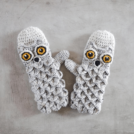 Crochet Owl Mittens Pattern by Crochet Milie