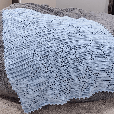 Crochet Star Baby Blanket Pattern by Owl B Hooked
