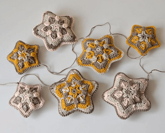 Crochet Star Ornament Pattern by Lilla Bjorn Crochet