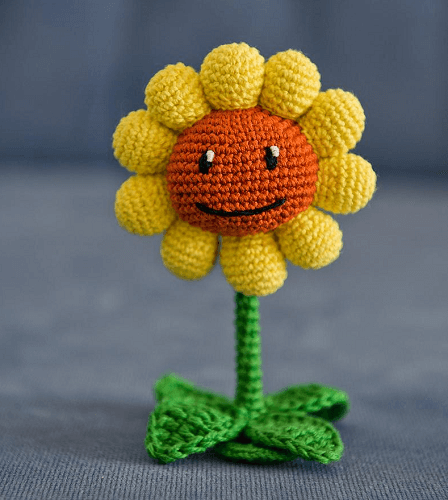 Crochet Sunflower Overalls for Hugmee Squishmallow 