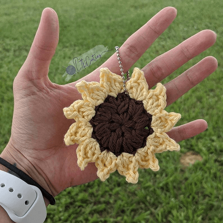 Crochet Sunflower Applique Pattern by LTK Cuties