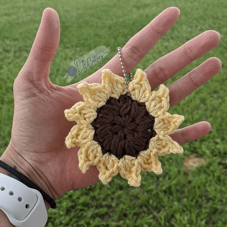 Crochet Sunflower Overalls for Hugmee Squishmallow 