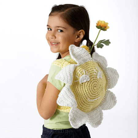 Crochet Sunflower Bag Pattern by Yarnspirations