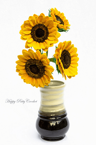 Crochet Sunflower Pattern by Happy Patty Crochet