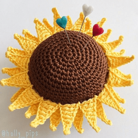 Crochet Sunflower Overalls for Hugmee Squishmallow 