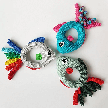 Fish Rattle Crochet Pattern by Anne Bank Nielsen