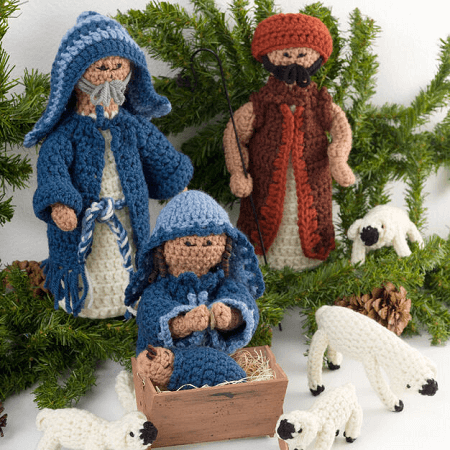 Free Crochet Nativity Set Pattern by Red Heart