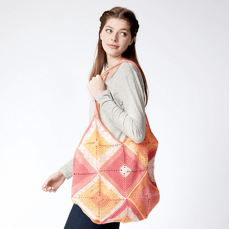 Granny Summer Tote Bag Crochet Pattern by Yarnspirations