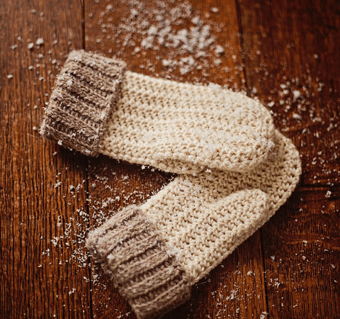 Knit Look Crochet Mittens Pattern by Mon Petit Violon