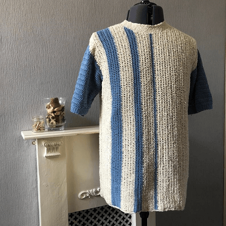 Men's Crochet Round Neck Tshirt Pattern by Seyhall Crochet Design