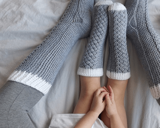 Parker Cable Socks Crochet Pattern by Lakeside Loops