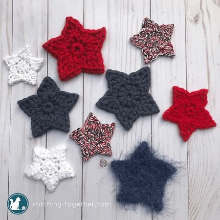 Simple Crochet Star Pattern by Stitching Together
