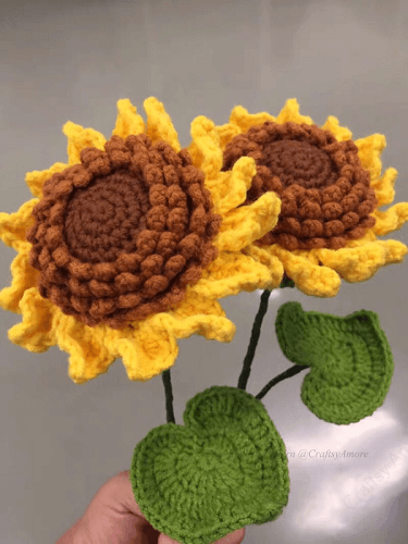 Sunflower Bouquet Free Crochet Pattern by Craftsy Amore