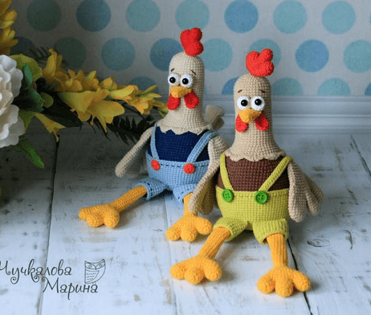 The Cock And The Hen Amigurumi Crochet Pattern by My Cro Wonders