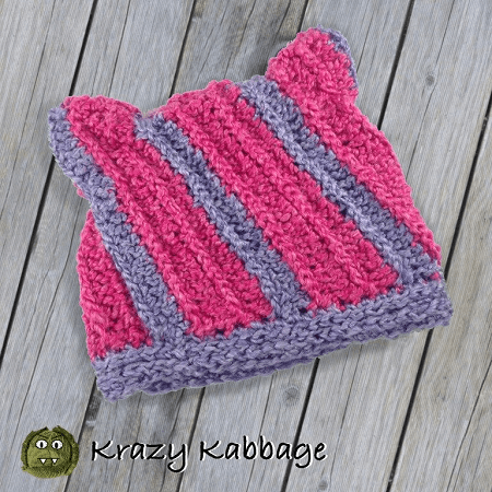 Twisted Cat Hat Free Crochet Pattern by Krazy Kabbage