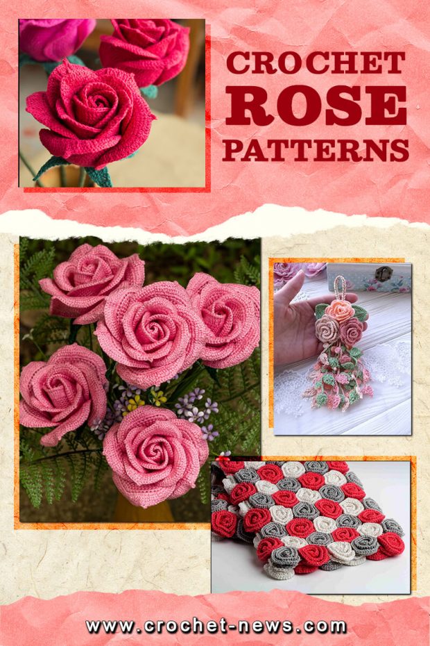 CROCHET ROSE PATTERNS